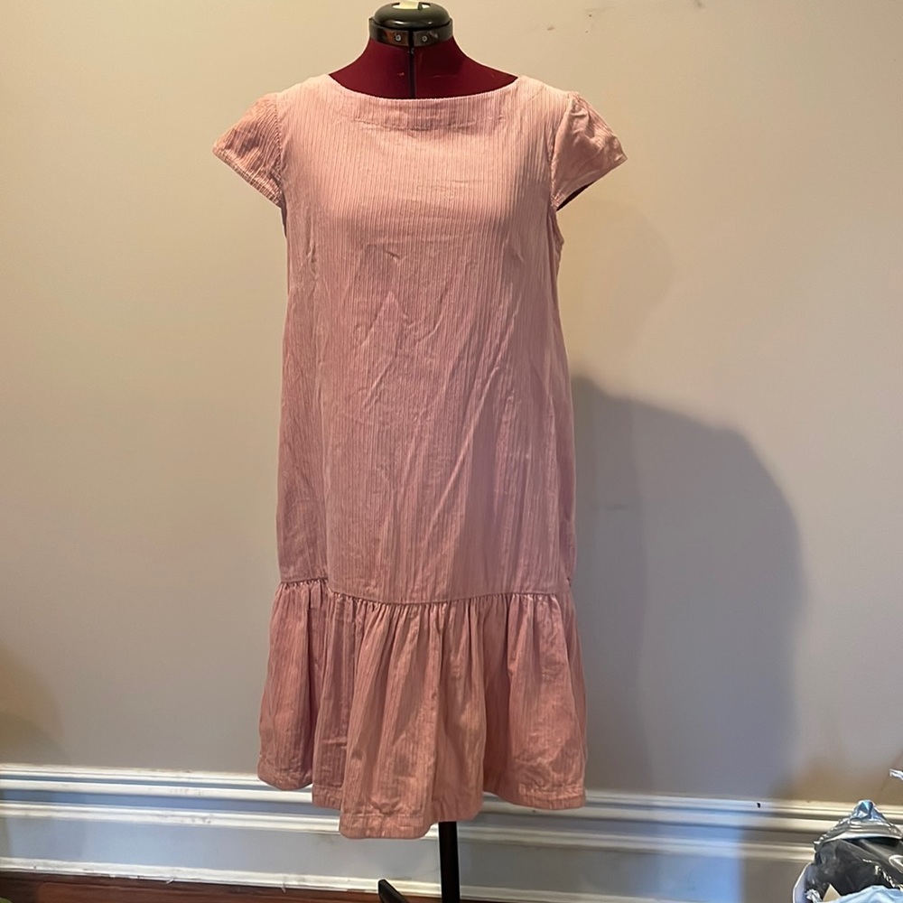 Maeve Pink Corduroy Dress by Anthropologie